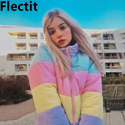 Pastel Puffer Jacket Hoodie - The Mage's Emporium Kore Kawaii Kore Kawaii Shopify Collective Used English Japanese Style Comic Book