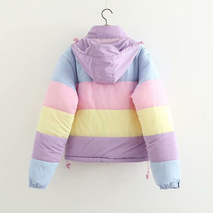 Pastel Puffer Jacket Hoodie - The Mage's Emporium Kore Kawaii Kore Kawaii Shopify Collective Used English Japanese Style Comic Book