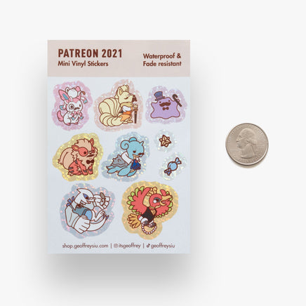 Patreon 2021 Mini Vinyl Sticker Sheet - The Mage's Emporium Geoffrey Siu Art LLC Geoffrey Siu Art LLC Shopify Collective Used English Sticker Sheet Japanese Style Comic Book