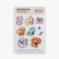 Patreon 2021 Mini Vinyl Sticker Sheet - The Mage's Emporium Geoffrey Siu Art LLC Geoffrey Siu Art LLC Shopify Collective Used English Sticker Sheet Japanese Style Comic Book