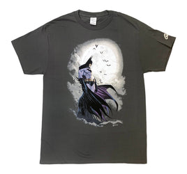 DC Comics Batman Moon by Michael Turner Gray T-Shirt