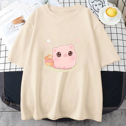 Piggy Picnic T-Shirt - The Mage's Emporium Kore Kawaii Kore Kawaii Shopify Collective Used English Japanese Style Comic Book