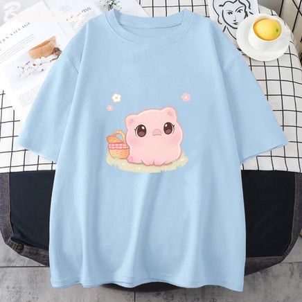 Piggy Picnic T-Shirt - The Mage's Emporium Kore Kawaii Kore Kawaii Shopify Collective Used English Japanese Style Comic Book