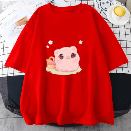 Piggy Picnic T-Shirt - The Mage's Emporium Kore Kawaii Kore Kawaii Shopify Collective Used English Japanese Style Comic Book