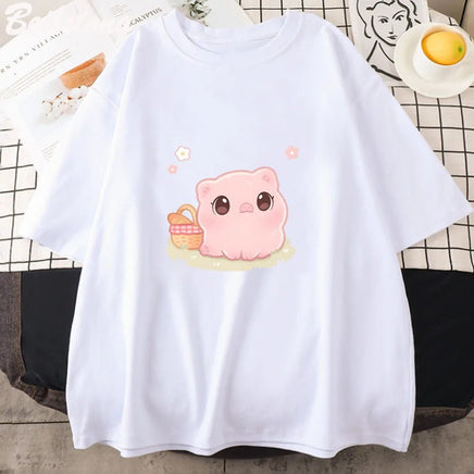 Piggy Picnic T-Shirt - The Mage's Emporium Kore Kawaii Kore Kawaii Shopify Collective Used English Japanese Style Comic Book