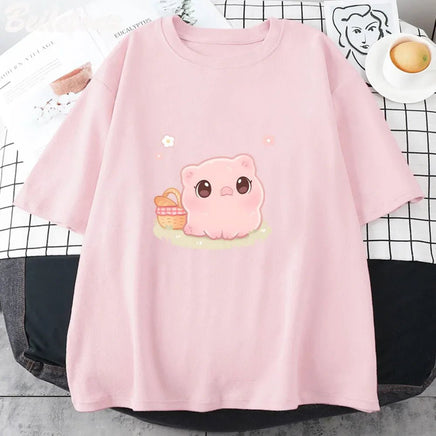 Piggy Picnic T-Shirt - The Mage's Emporium Kore Kawaii Kore Kawaii Shopify Collective Used English Japanese Style Comic Book