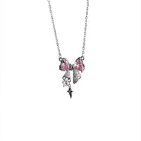 Pink Bow Pendant Necklace - The Mage's Emporium Kore Kawaii Kore Kawaii Shopify Collective Used English Japanese Style Comic Book