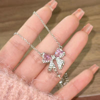 Pink Bow Pendant Necklace - The Mage's Emporium Kore Kawaii Kore Kawaii Shopify Collective Used English Japanese Style Comic Book