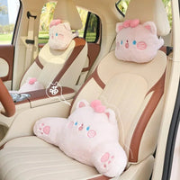 Pink Plush Cat Car Seat Accessories - The Mage's Emporium Kore Kawaii Kore Kawaii Shopify Collective Used English Japanese Style Comic Book