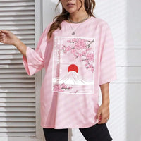 Pink Sakura Mount Fuji T-Shirt - The Mage's Emporium Kore Kawaii Kore Kawaii Shopify Collective Used English Japanese Style Comic Book