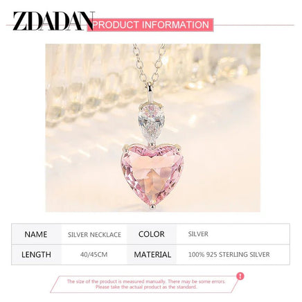 Pink Zircon Heart Pendant Necklace - The Mage's Emporium Kore Kawaii Kore Kawaii Shopify Collective Used English Japanese Style Comic Book