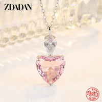 Pink Zircon Heart Pendant Necklace - The Mage's Emporium Kore Kawaii Kore Kawaii Shopify Collective Used English Japanese Style Comic Book