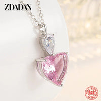 Pink Zircon Heart Pendant Necklace - The Mage's Emporium Kore Kawaii Kore Kawaii Shopify Collective Used English Japanese Style Comic Book