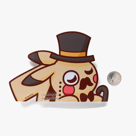Piquitechu Vinyl Peeker Sticker (6.5") - The Mage's Emporium Geoffrey Siu Art LLC Geoffrey Siu Art LLC Shopify Collective Used English Vinyl Sticker Japanese Style Comic Book