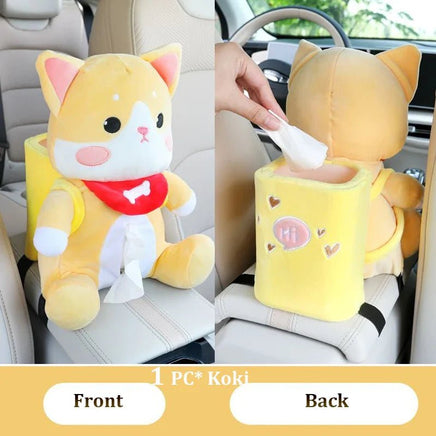 Plush Animal Car Tissue Box & Garbage Can - The Mage's Emporium Kore Kawaii Kore Kawaii Shopify Collective Used English Japanese Style Comic Book