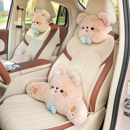 Plush Bear Car Seat Accessories - The Mage's Emporium Kore Kawaii Kore Kawaii Shopify Collective Used English Japanese Style Comic Book