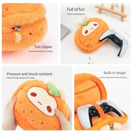 Plush Carrot Bunny Game Controller Case - The Mage's Emporium Kore Kawaii Kore Kawaii Shopify Collective Used English Japanese Style Comic Book