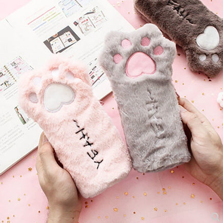 Plush Cat Paw Pencil Bag - The Mage's Emporium Kore Kawaii Kore Kawaii Shopify Collective Used English Japanese Style Comic Book