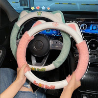 Plush Cat Steering Wheel Cover - The Mage's Emporium Kore Kawaii Kore Kawaii Shopify Collective Used English Japanese Style Comic Book