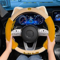 Plush Cat Steering Wheel Cover - The Mage's Emporium Kore Kawaii Kore Kawaii Shopify Collective Used English Japanese Style Comic Book