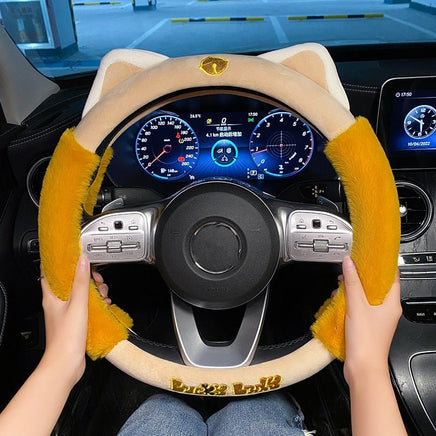 Plush Cat Steering Wheel Cover - The Mage's Emporium Kore Kawaii Kore Kawaii Shopify Collective Used English Japanese Style Comic Book