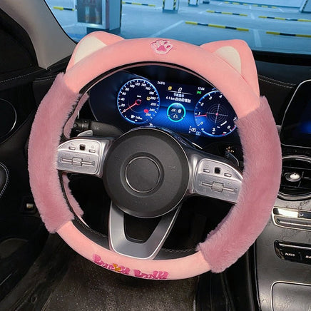 Plush Cat Steering Wheel Cover - The Mage's Emporium Kore Kawaii Kore Kawaii Shopify Collective Used English Japanese Style Comic Book