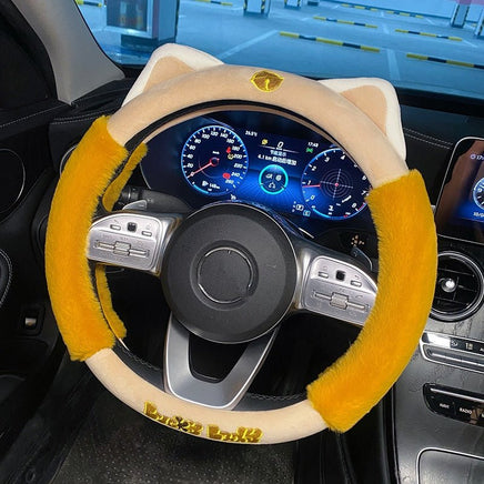 Plush Cat Steering Wheel Cover - The Mage's Emporium Kore Kawaii Kore Kawaii Shopify Collective Used English Japanese Style Comic Book