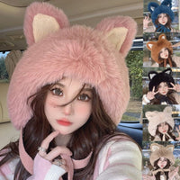 Plush Cat Winter Hat - The Mage's Emporium Kore Kawaii Kore Kawaii Shopify Collective Used English Japanese Style Comic Book
