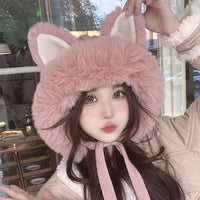 Plush Cat Winter Hat - The Mage's Emporium Kore Kawaii Kore Kawaii Shopify Collective Used English Japanese Style Comic Book