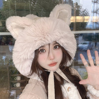 Plush Cat Winter Hat - The Mage's Emporium Kore Kawaii Kore Kawaii Shopify Collective Used English Japanese Style Comic Book