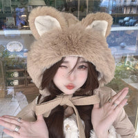Plush Cat Winter Hat - The Mage's Emporium Kore Kawaii Kore Kawaii Shopify Collective Used English Japanese Style Comic Book