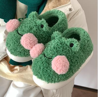 Plush Frog House Slippers - The Mage's Emporium Kore Kawaii Kore Kawaii Shopify Collective Used English Japanese Style Comic Book