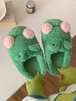 Plush Frog House Slippers - The Mage's Emporium Kore Kawaii Kore Kawaii Shopify Collective Used English Japanese Style Comic Book