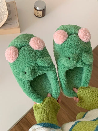 Plush Frog House Slippers - The Mage's Emporium Kore Kawaii Kore Kawaii Shopify Collective Used English Japanese Style Comic Book