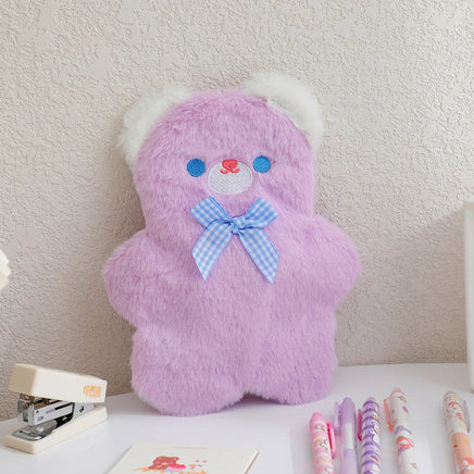 Plush Pastel Bear Pencil Case - The Mage's Emporium Kore Kawaii Kore Kawaii Shopify Collective Used English Japanese Style Comic Book