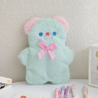 Plush Pastel Bear Pencil Case - The Mage's Emporium Kore Kawaii Kore Kawaii Shopify Collective Used English Japanese Style Comic Book