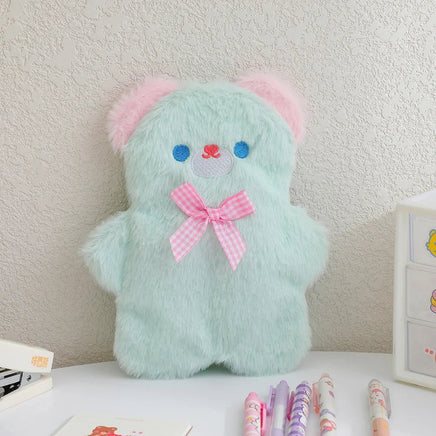 Plush Pastel Bear Pencil Case - The Mage's Emporium Kore Kawaii Kore Kawaii Shopify Collective Used English Japanese Style Comic Book
