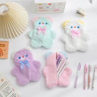 Plush Pastel Bear Pencil Case - The Mage's Emporium Kore Kawaii Kore Kawaii Shopify Collective Used English Japanese Style Comic Book