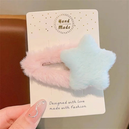 Plush Star Pastel Hair Clips - The Mage's Emporium Kore Kawaii Kore Kawaii Shopify Collective Used English Japanese Style Comic Book