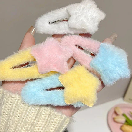 Plush Star Pastel Hair Clips - The Mage's Emporium Kore Kawaii Kore Kawaii Shopify Collective Used English Japanese Style Comic Book