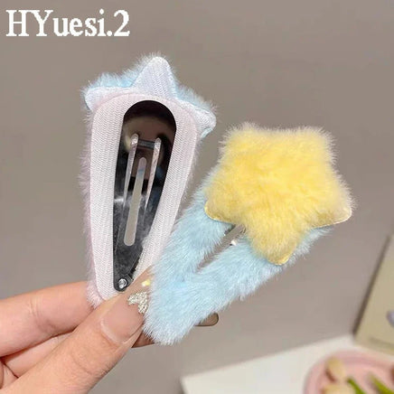 Plush Star Pastel Hair Clips - The Mage's Emporium Kore Kawaii Kore Kawaii Shopify Collective Used English Japanese Style Comic Book