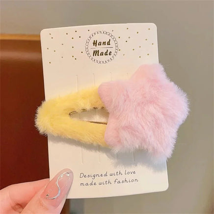 Plush Star Pastel Hair Clips - The Mage's Emporium Kore Kawaii Kore Kawaii Shopify Collective Used English Japanese Style Comic Book