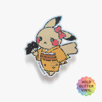 Pokema'am 1 Holographic Glitter Stickers - The Mage's Emporium Geoffrey Siu Art LLC Geoffrey Siu Art LLC Shopify Collective Used English Vinyl Sticker Japanese Style Comic Book