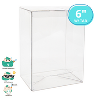 Shumi .6mm Protectors [w/Tab] - 6-Inch POP Size
