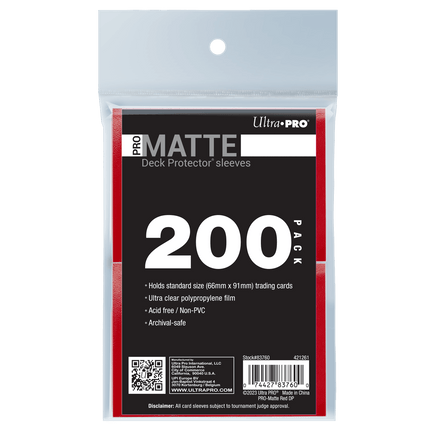 PRO - Matte Standard Deck Protector Sleeves Bundle (200ct) - The Mage's Emporium Ultra PRO International Shopify Collective Ultra PRO International Used English Deck Protectors Japanese Style Comic Book