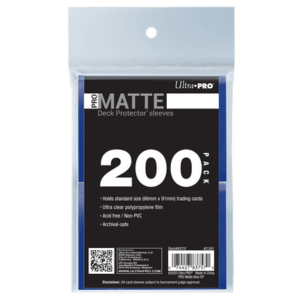 PRO - Matte Standard Deck Protector Sleeves Bundle (200ct) - The Mage's Emporium Ultra PRO International Shopify Collective Ultra PRO International Used English Deck Protectors Japanese Style Comic Book