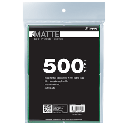 PRO - Matte Standard Deck Protector Sleeves Bundle (500ct) - The Mage's Emporium Ultra PRO International Shopify Collective Ultra PRO International Used English Deck Protectors Japanese Style Comic Book