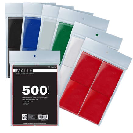 PRO - Matte Standard Deck Protector Sleeves Bundle (500ct) - The Mage's Emporium Ultra PRO International Shopify Collective Ultra PRO International Used English Deck Protectors Japanese Style Comic Book