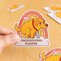 Professional Pooper Sticker - The Mage's Emporium Geoffrey Siu Art LLC Geoffrey Siu Art LLC Shopify Collective Used English Vinyl Sticker Japanese Style Comic Book