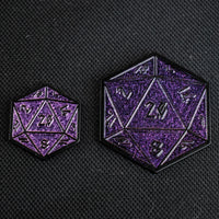 Purple Glitter D20 Pin - The Mage's Emporium Misty Mountain Gaming Misty Mountain Gaming Shopify Collective Used English Pin Japanese Style Comic Book